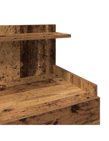 Comodino con 2 cassetti in legno vecchio 40x36,5x62 cm