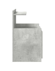 Comodini 2 pz con 2 cassetti Grigio Cemento 40x36,5x62 cm