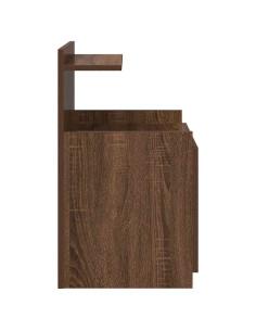 Comodini 2 pz con 2 cassetti in rovere marrone 40x36,5x62 cm