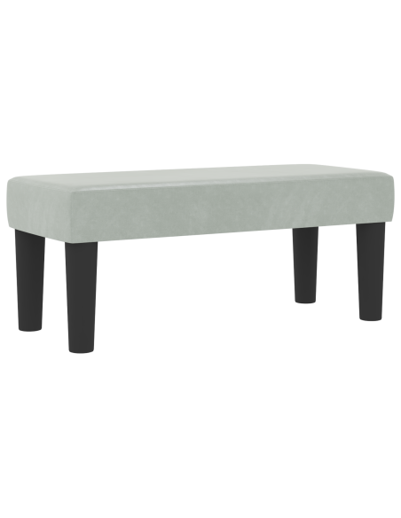Letto con Box Spring con Materasso e Panca Grigio Chiaro 80x200 cm Velluto