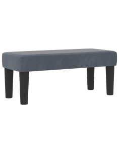 Letto a molle con materasso Grigio scuro 80 x 200 cm Velluto 2