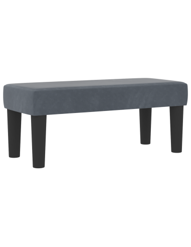 Letto a molle con materasso Grigio scuro 80 x 200 cm Velluto