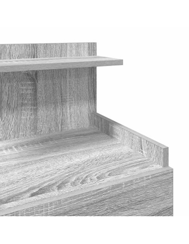 Comodini 2 pz con 2 cassetti Grigio Sonoma 40x36,5x62 cm