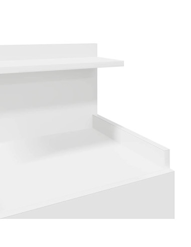 Comodini 2 pz con 2 cassetti bianchi 40x36,5x62 cm