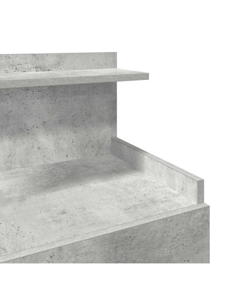 Comodini 2 pz con 2 cassetti Grigio Cemento 40x36,5x62 cm