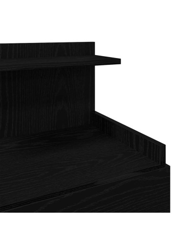 Comodini 2 pz con 2 cassetti neri 40x36,5x62 cm