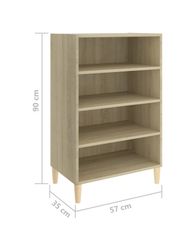 Credenza Rovere Sonoma 57x35x90 cm in Legno Multistrato