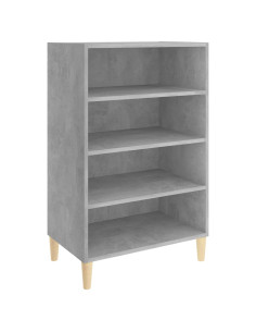 Credenza Grigio Cemento 57x35x90 cm in Legno Multistrato