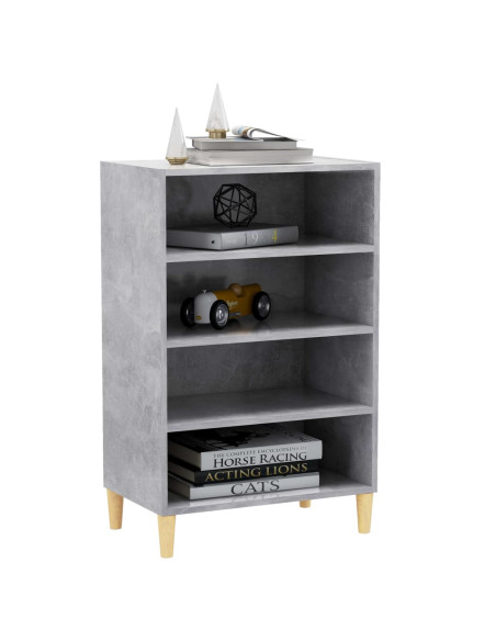 Credenza Grigio Cemento 57x35x90 cm in Legno Multistrato