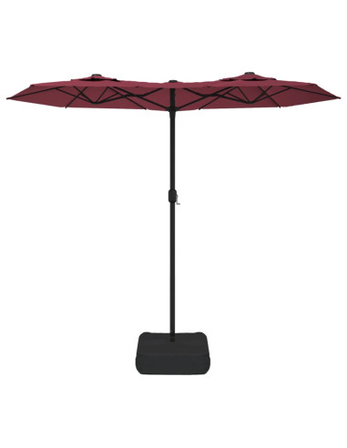 Ombrellone a Doppia Testa Rosso Bordeaux 316x240 cm