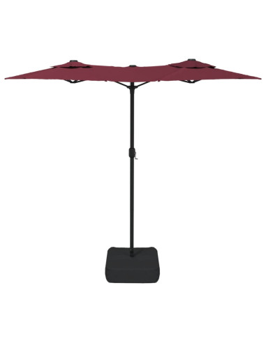 Ombrellone a Doppia Testa Rosso Bordeaux 316x240 cm
