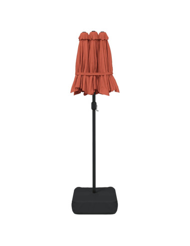 Ombrellone a Doppia Testa Terracotta 316x240 cm