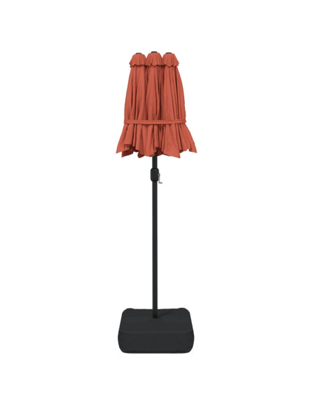 Ombrellone a Doppia Testa Terracotta 316x240 cm