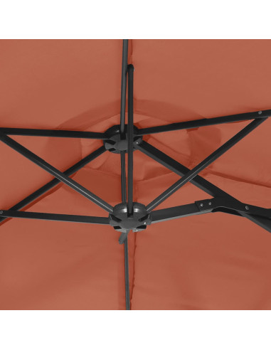 Ombrellone a Doppia Testa Terracotta 316x240 cm