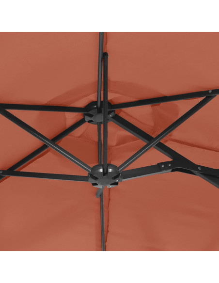 Ombrellone a Doppia Testa Terracotta 316x240 cm