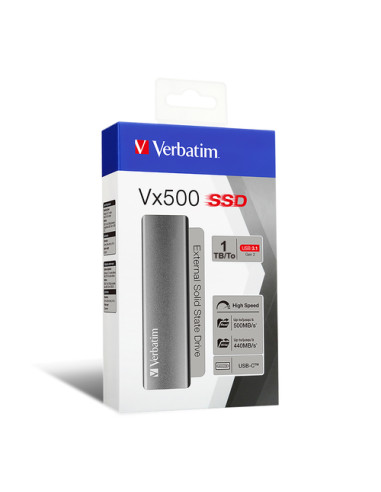 Verbatim Vx500 1 TB USB tipo-C 3.2 Gen 2 (3.1 Gen 2) Argento