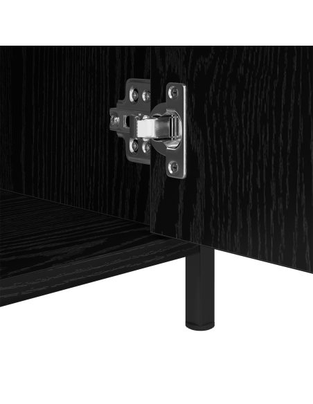 Comodino Rovere Nero 40x42x60 cm Legno ingegnerizzato