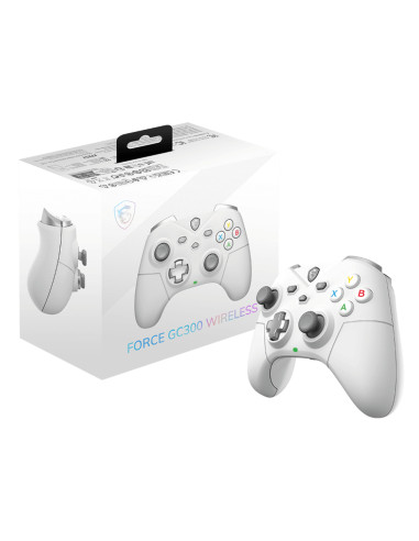 MSI FORCE GC300 WIRELESS WHITE Bianco USB 2.0 Gamepad Analogico PC