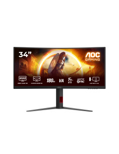 AOC G4 CU34G4 Monitor PC 86,4 cm (34") 3440 x 1440 Pixel Wide Quad HD LED Nero, Rosso