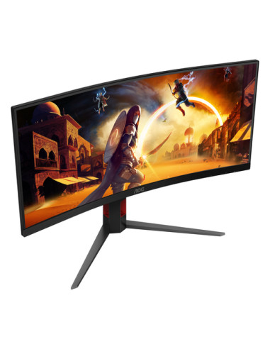 AOC G4 CU34G4 Monitor PC 86,4 cm (34") 3440 x 1440 Pixel Wide Quad HD LED Nero, Rosso