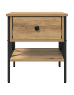 Comodino con cassetto 2 pcs rovere artigianale 40 x 42 x 45 cm