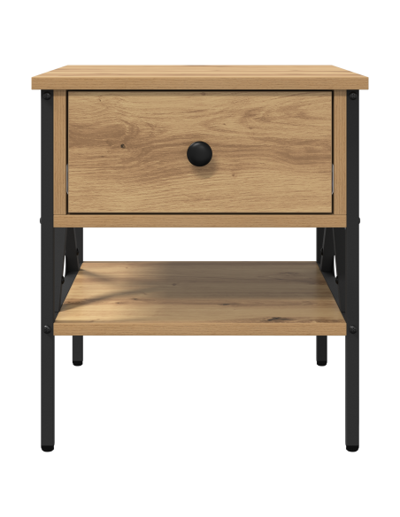 Comodini 2 pz in rovere artigianale 40x42x45 cm legno ingegnerizzato