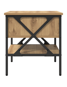 Comodino con cassetto 2 pcs rovere artigianale 40 x 42 x 45 cm 2