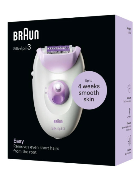 Braun Silk-épil 3 3-000 20 pinzette Viola, Bianco
