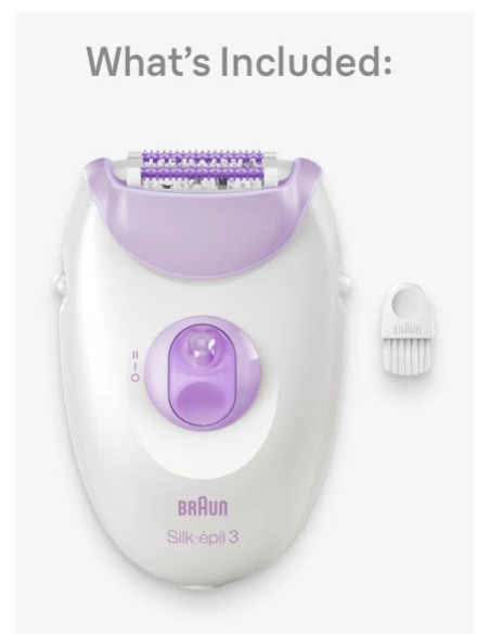 Braun Silk-épil 3 3-000 20 pinzette Viola, Bianco