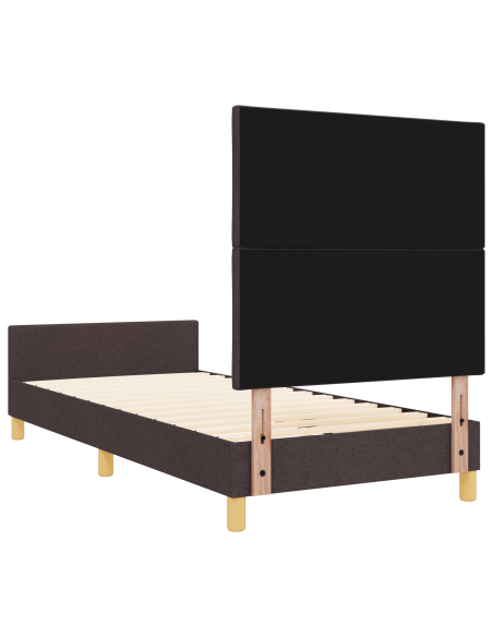 Struttura del letto Marrone scuro 100 x 200 cm Tessuto