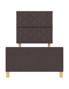 Struttura del letto Marrone scuro 100 x 200 cm Tessuto 2