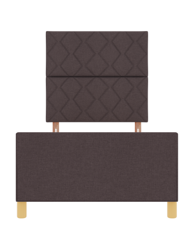 Struttura del letto Marrone scuro 100 x 200 cm Tessuto