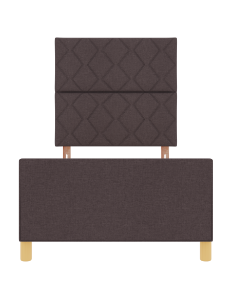 Struttura del letto Marrone scuro 100 x 200 cm Tessuto