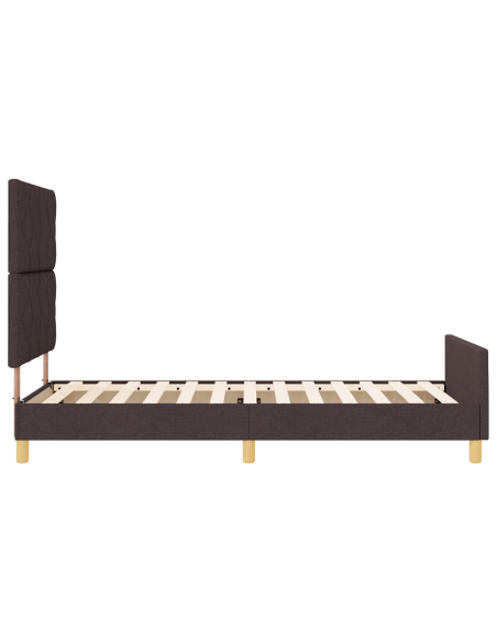Letto  Marrone Scuro 100x200 cm in Tessuto