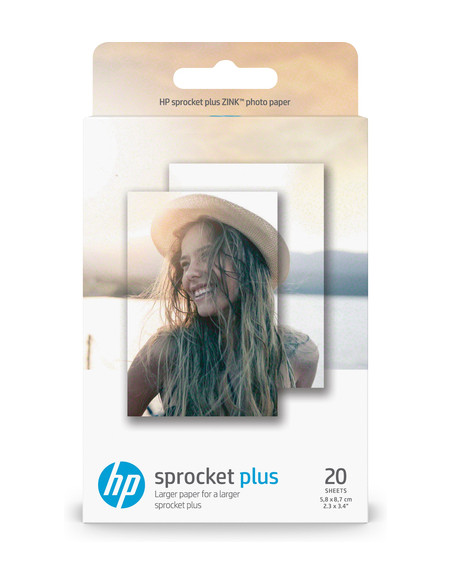 HP Confezione da 20 fogli di carta fotografica adesiva Sprocket Plus da 5,8 x 8,7 cm