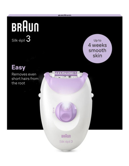 Braun Silk-épil 3 3-000 20 pinzette Viola, Bianco