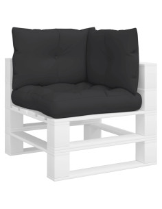 Cuscini per Pallet 3 pz Neri in Tessuto Oxford 2