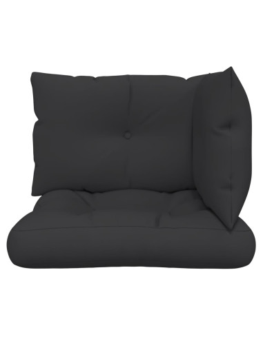 Cuscini per Pallet 3 pz Neri in Tessuto Oxford