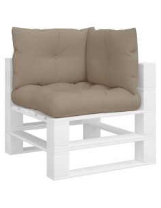 Cuscini per Pallet 3 pz Tortora in Tessuto 2