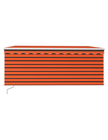 Tenda Retrattile Manuale con Parasole 3x2,5m Arancione Marrone
