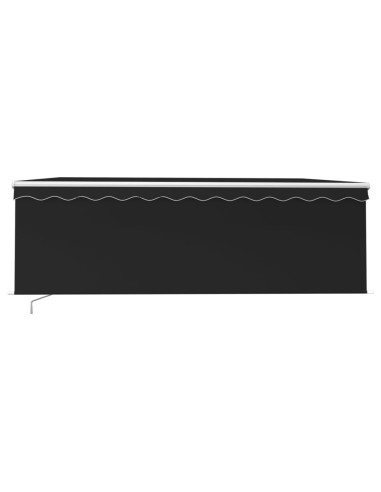 Tenda da Sole Retrattile Manuale con Parasole 4,5x3 m Antracite