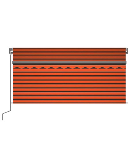 Tenda da Sole Retrattile Manuale LED 3,5x2,5m Arancione Marrone