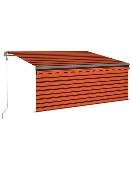 Tenda Retrattile Automatica Parasole 3,5x2,5m Arancio e Marrone