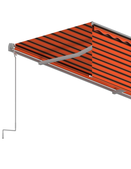 Tenda Retrattile Automatica Parasole 3,5x2,5m Arancio e Marrone