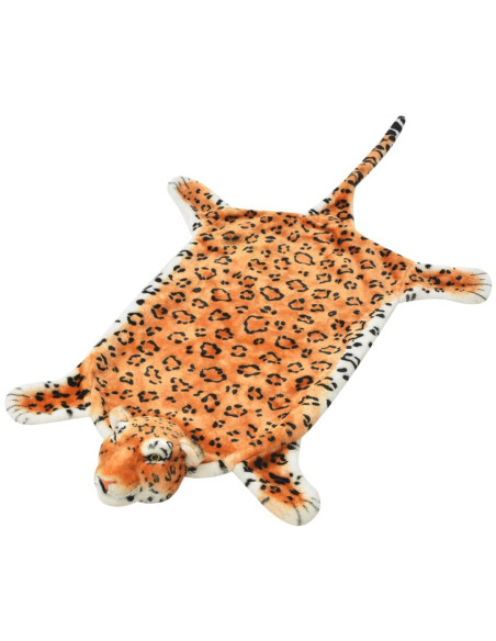 Tappeto di Peluche a Forma di Leopardo 139 cm Marrone