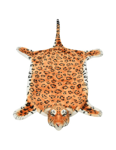 Tappeto di Peluche a Forma di Leopardo 139 cm Marrone
