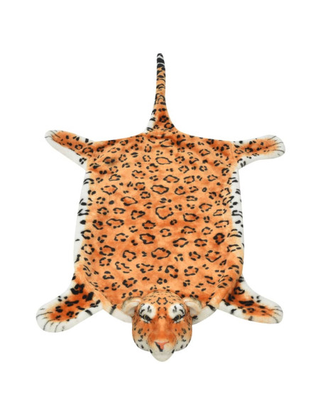Tappeto di Peluche a Forma di Leopardo 139 cm Marrone
