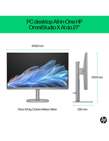HP OmniStudio X 27-cs0006nl Intel Core Ultra 7 155H 68,6 cm (27") 1920 x 1080 Pixel PC All-in-one 16 GB DDR5-SDRAM 1 TB SSD Wind