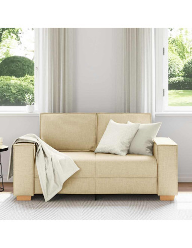 Divano a 2 posti Crema 120 cm Tessuto