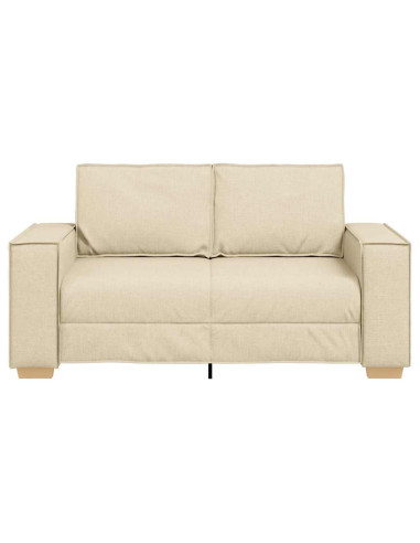 Divano a 2 posti Crema 120 cm Tessuto